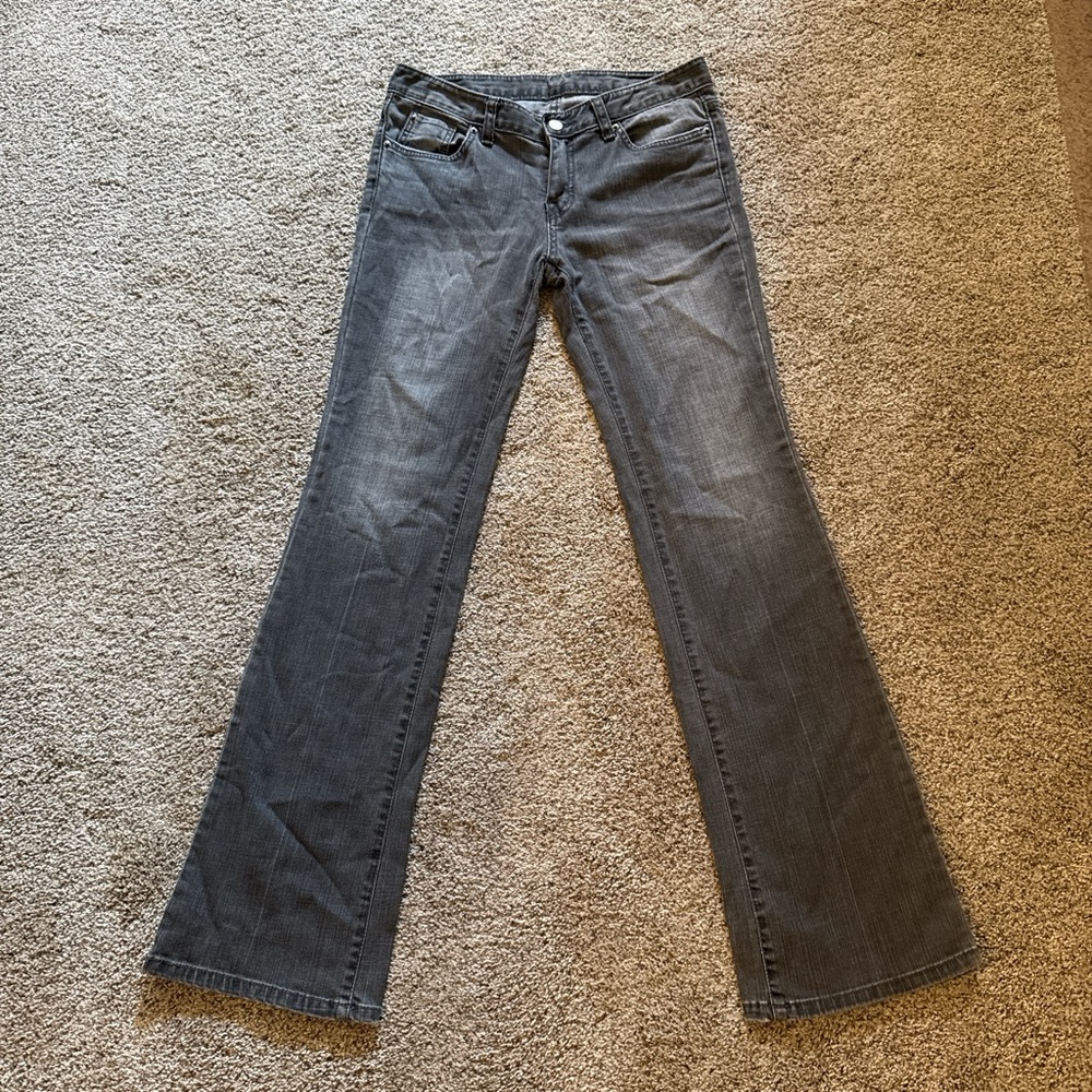 7 For All Mankind Gray Flare & Wide Leg Jeans